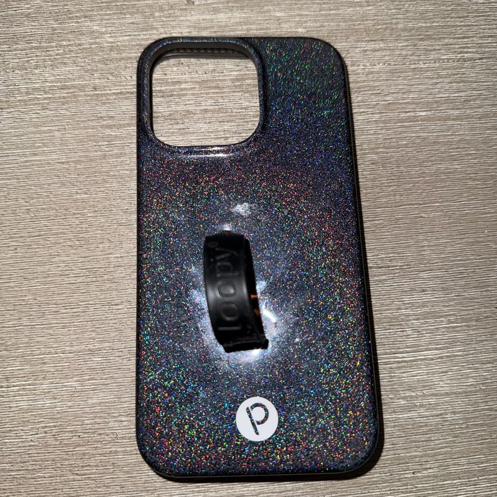 Loopy Case Sparkling Black Phone Case with Loop